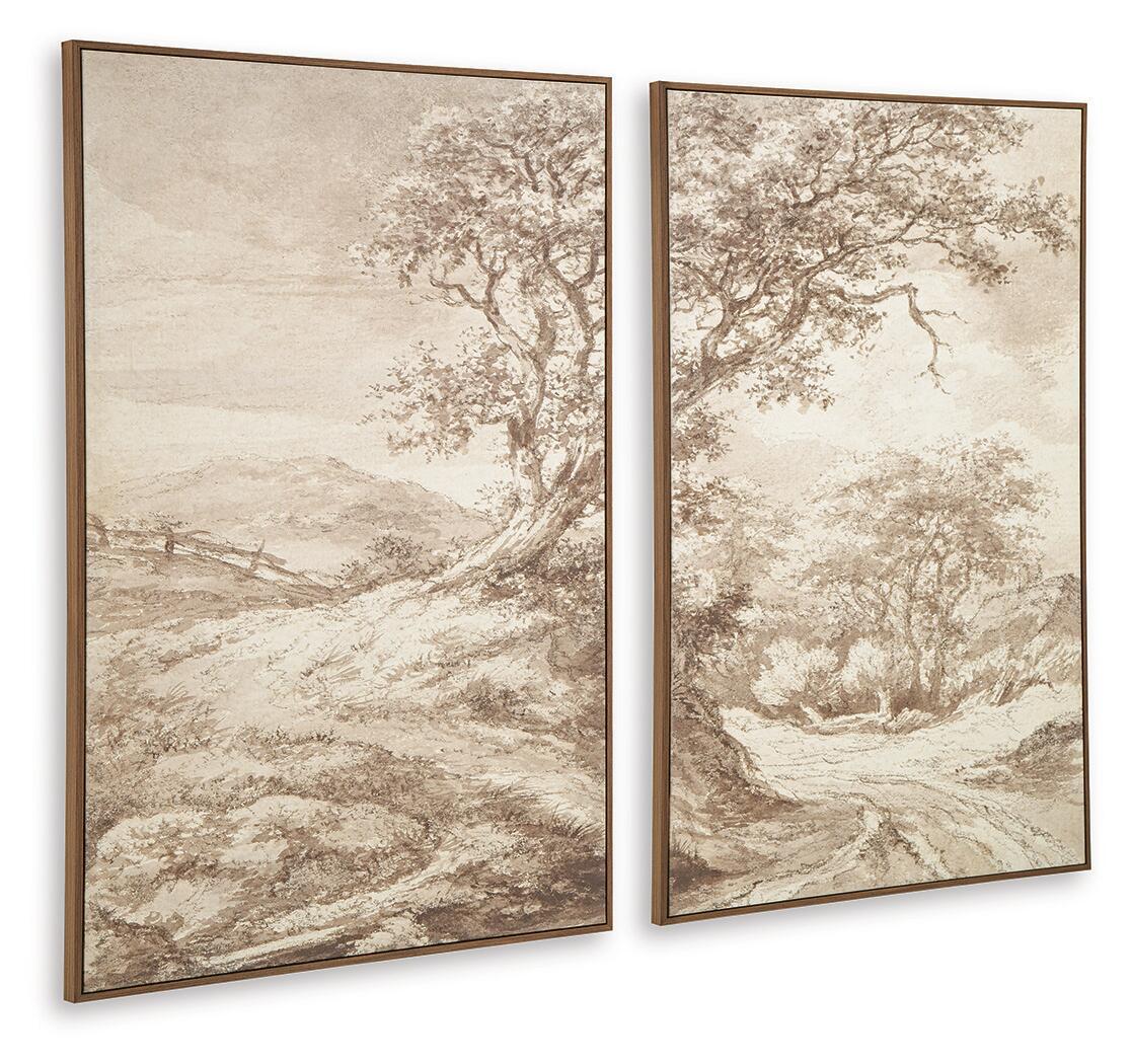 Stormish Wall Art Set (Set of 2) Beige / Brown, gallery image 2