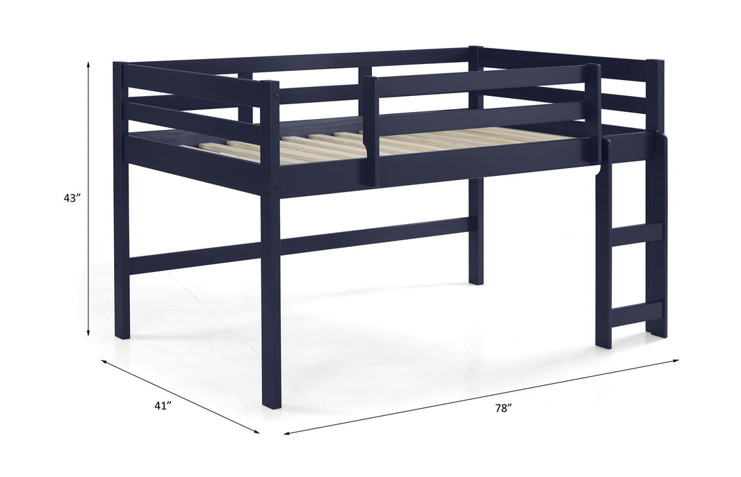 Lara Twin Loft Bed Navy Blue, gallery image 2