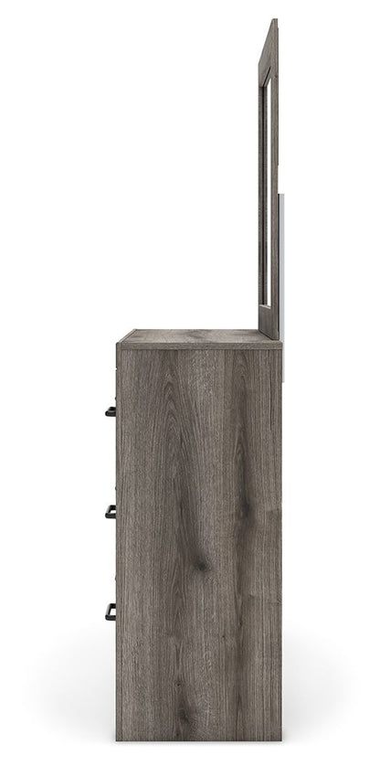 Graystorm - Six Drawer Dresser, alternate view 6 with linen fabric