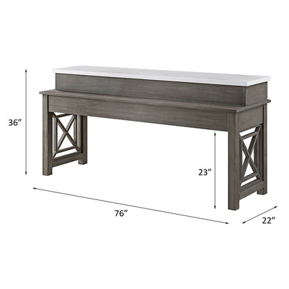 Wandella - Counter Height Set w/USB, alternate view 5 with wood construction