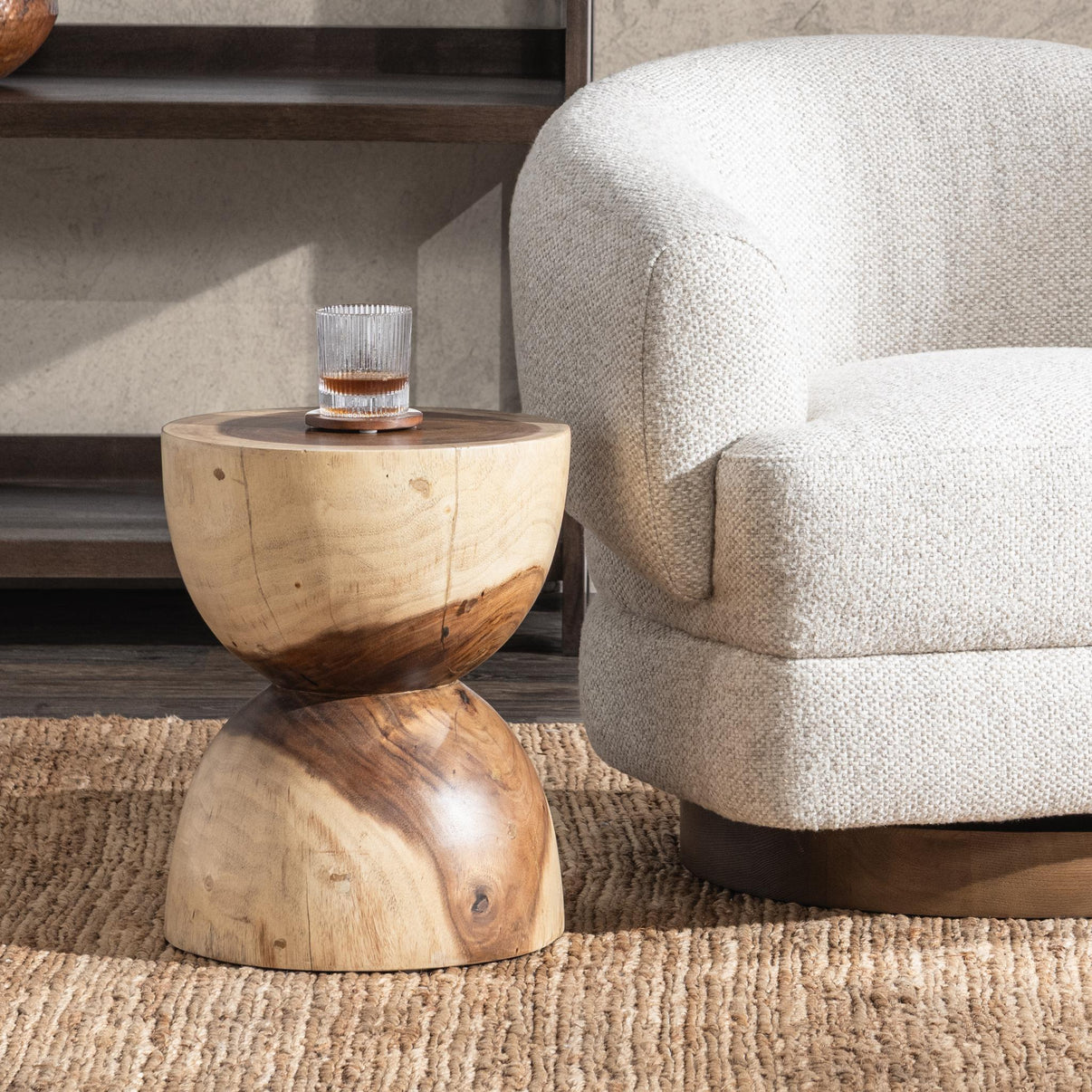 Lanna - Accent Table - Natural, alternate view 3 with wood construction