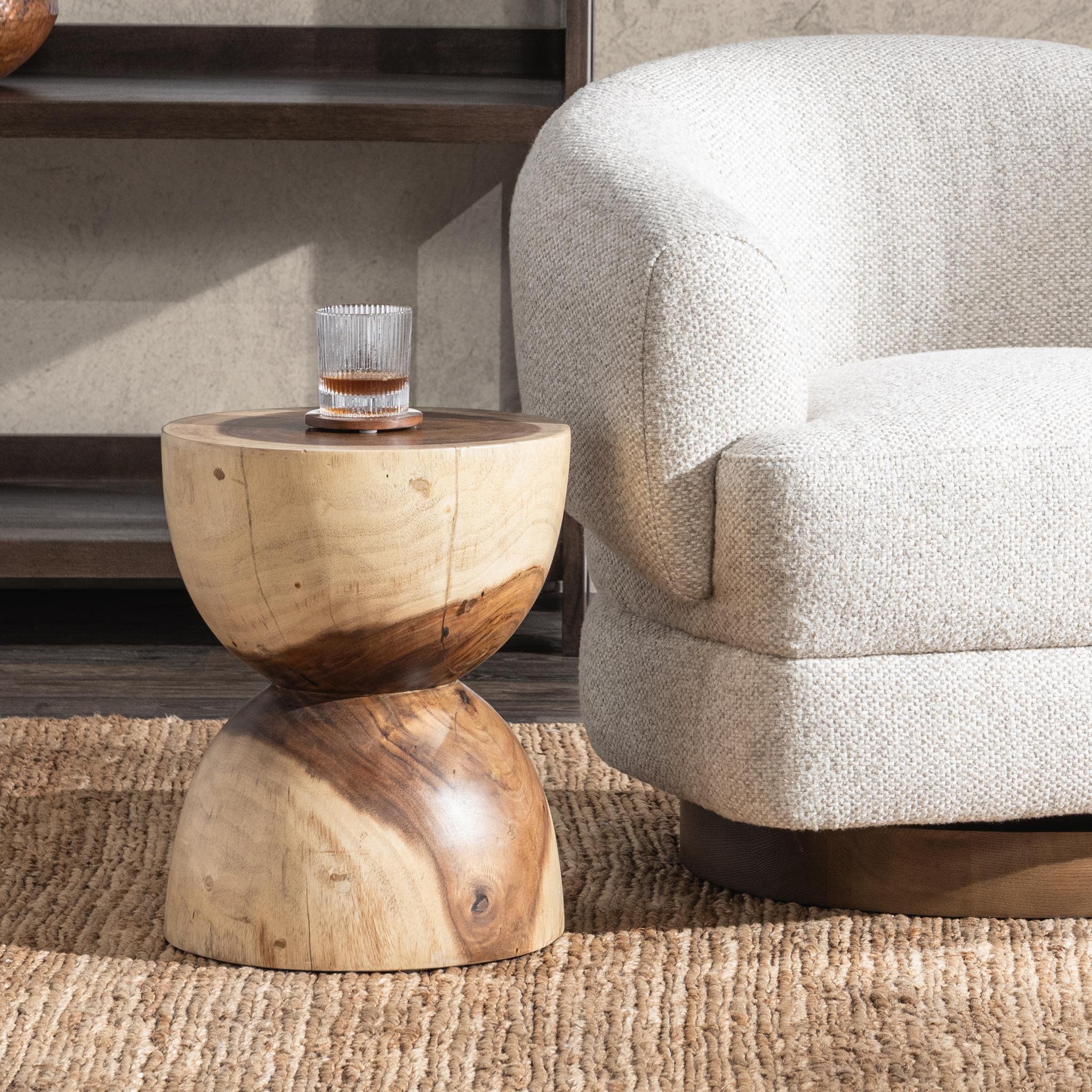 Lanna - Accent Table - Natural, alternate view 3 with wood construction