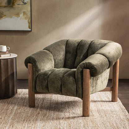 Sansa - Accent Chair - Olive Green, alternate view 6 with polyester fabric
