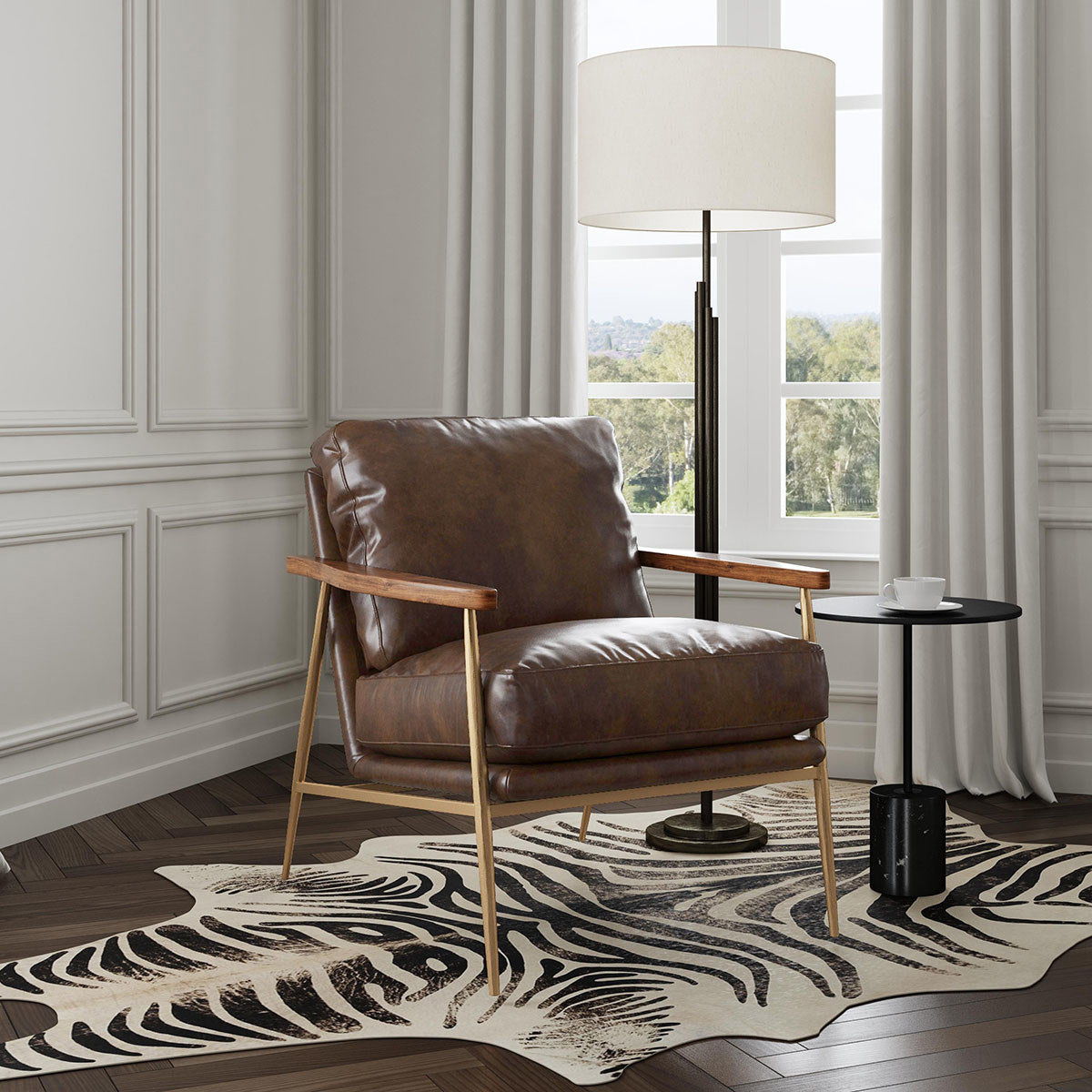 Christopher - Club Chair, alternate view 6 with top-grain leather