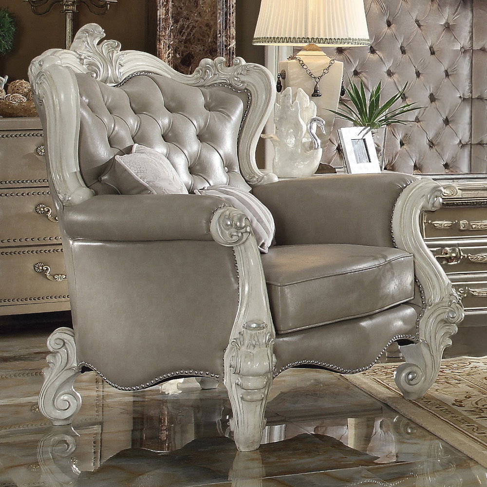 Versailles - Chair (w/2 Pillows), alternate view 4 with leather upholstery
