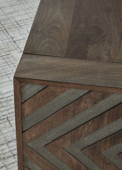 Dreggan - Rectangular Cocktail Table - Brown, alternate view 5 with engineered wood