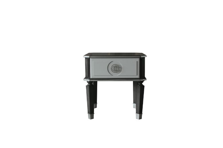 House Beatrice - End Table - Charcoal & Light Gray, alternate view 5 with wood construction