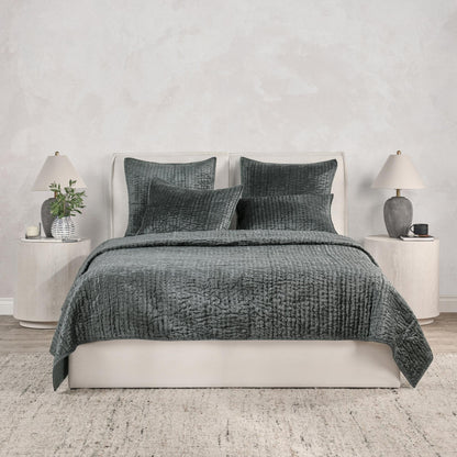 Bari - Velvet Sham - Bay Green