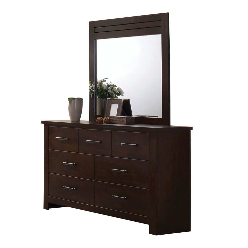Panang - Mirror - Mahogany, alternate view 2 with wood construction