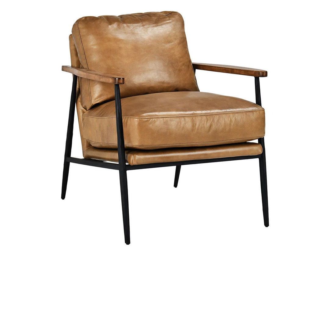 Christopher - Club Chair, product view with top-grain leather