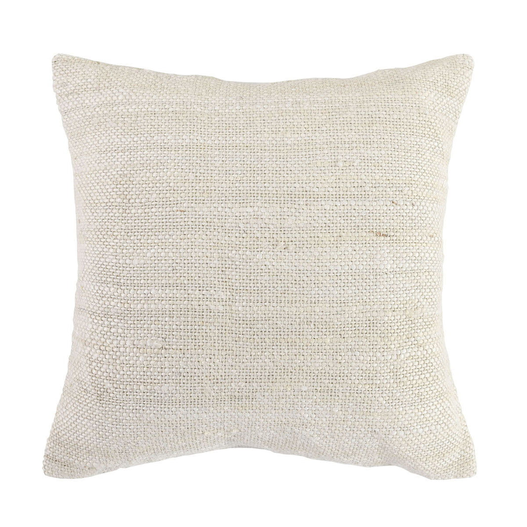 Halter Pouf - Pillow - Ivory, product view with linen fabric