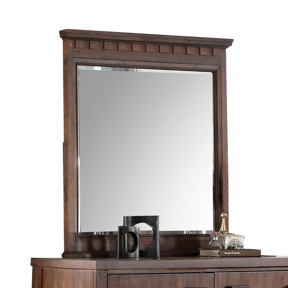 Vibia - Mirror - Cherry Oak, product view with wood construction
