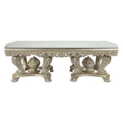 Sorina - Dining Table - Antique Gold, alternate view 4 with glass