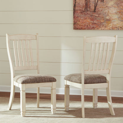 Bolanburg - Dining UPH Side Chair (Set of 2) - Rake Back - Brown / Beige