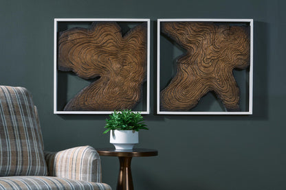 Landley Wall Decor Set (Set of 2) Brown / White, gallery image 5