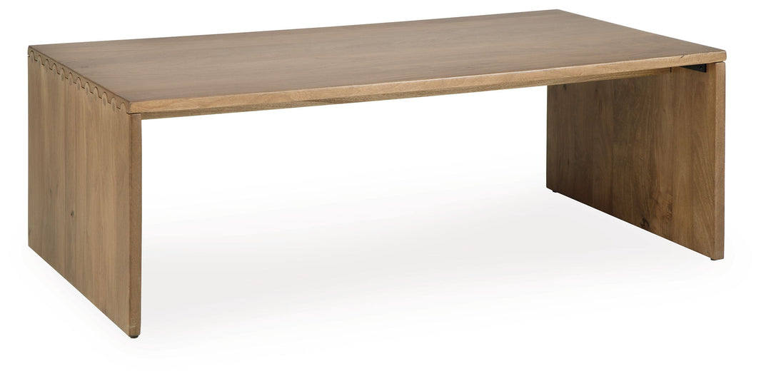 Ella Grove - Rectangular Table, product view with wood construction
