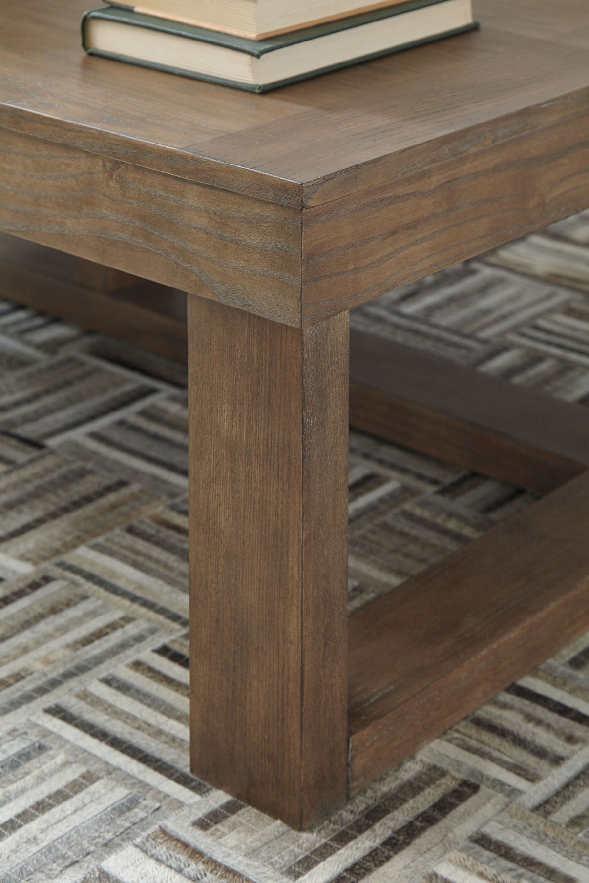Cariton - Rectangular Cocktail Table - Gray, alternate view 3 with engineered wood