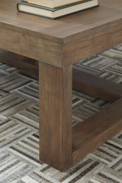 Cariton - Rectangular Cocktail Table - Gray, alternate view 3 with engineered wood