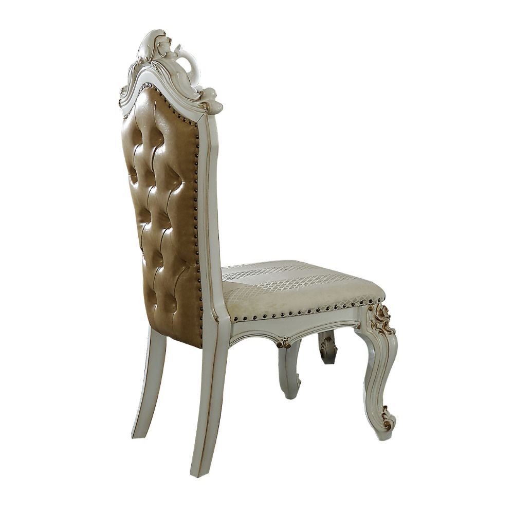 Picardy - Side Chair, product view with leather upholstery