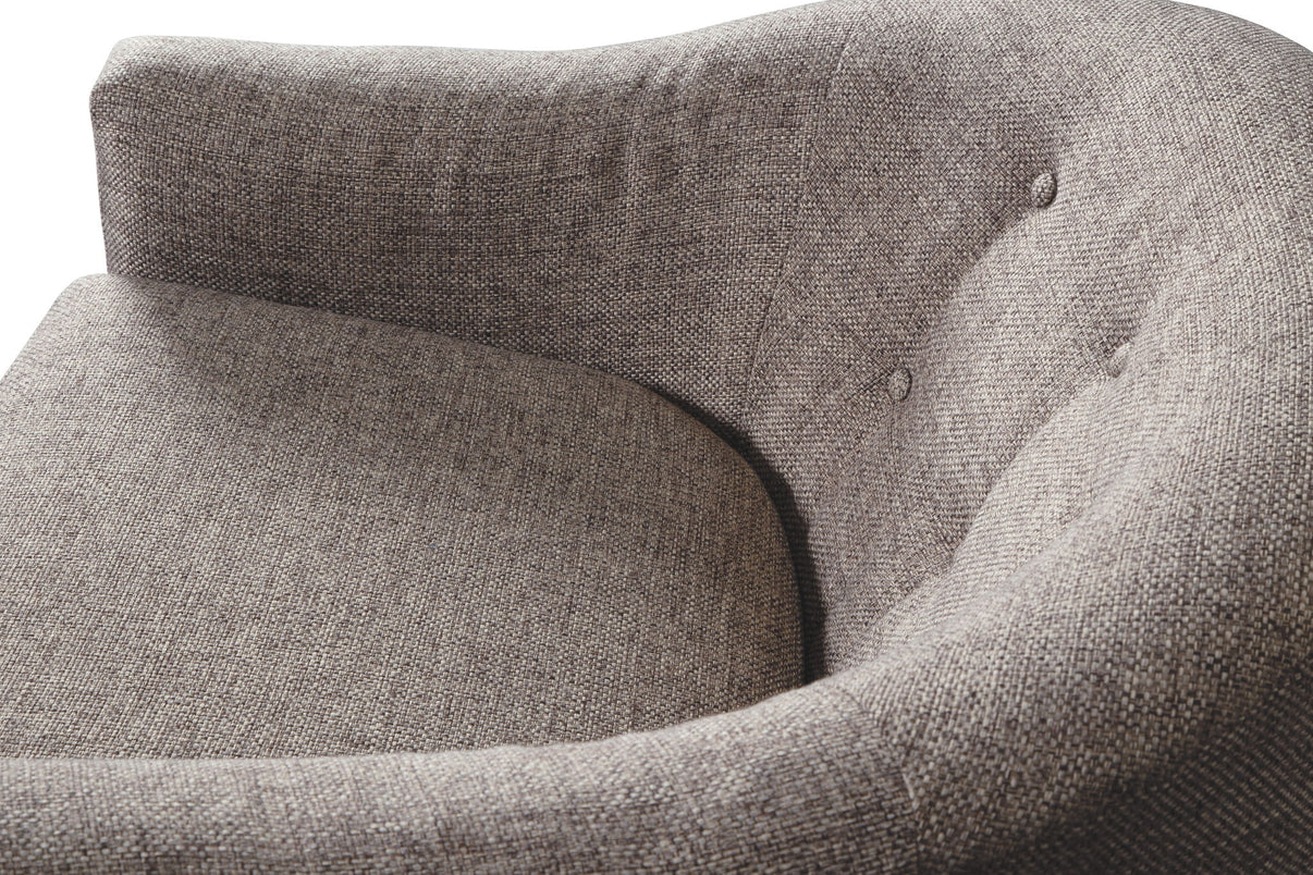 Upshur - Swivel Glider Accent Chair - Taupe, alternate view 2 with polyester fabric