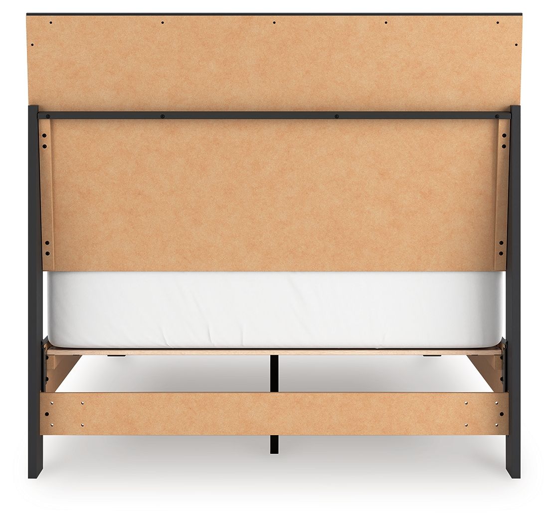 Danziar - Panel Bed With Low Footboard, alternate view 4 with wood construction