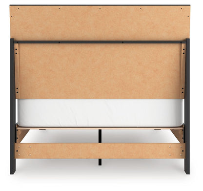 Danziar - Panel Bed With Low Footboard, alternate view 4 with wood construction