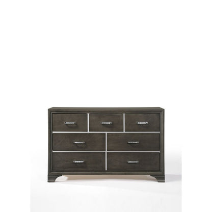 Carine II - Dresser - Gray, alternate view 4 with wood construction