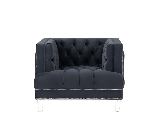 Ansario - Chair, alternate view 2 with velvet upholstery