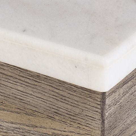 Loyaska - Square End Table - Brown / Ivory, alternate view 4 with wood construction