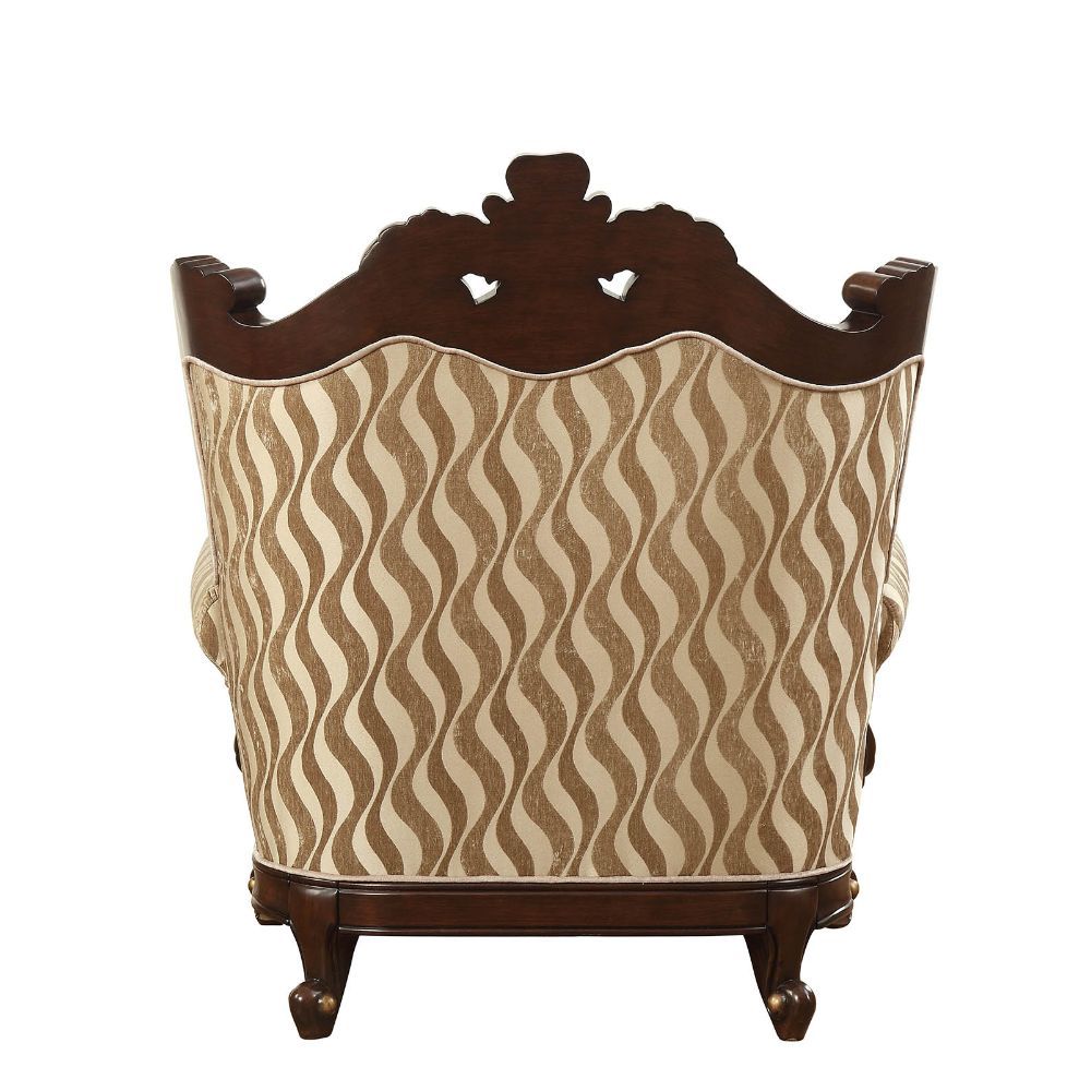 Shalisa - Chair With 2 Pillows (Same Lv01587) - Fabric & Walnut, alternate view 2 with wood construction
