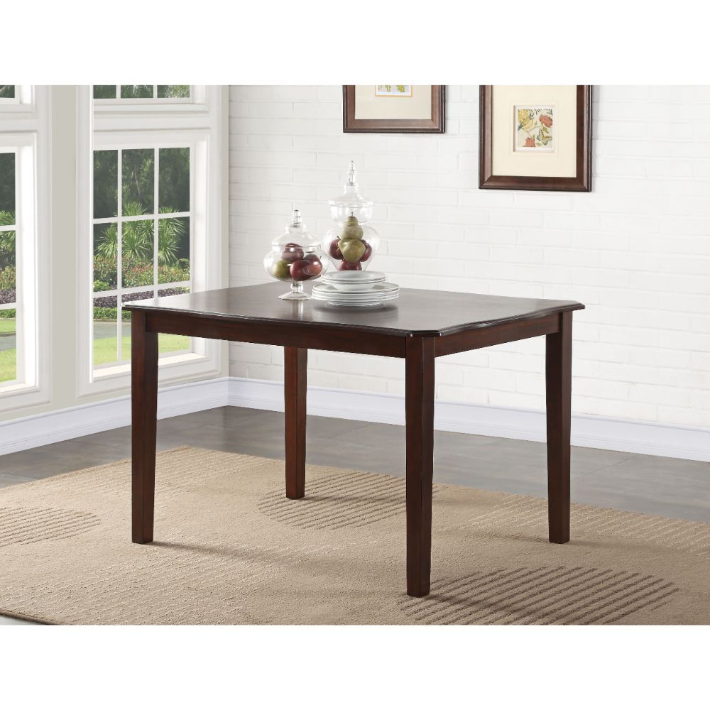 Ingeborg - 5 Piece Dining Set - Black Synthetic Leather & Espresso, alternate view 5 with faux leather
