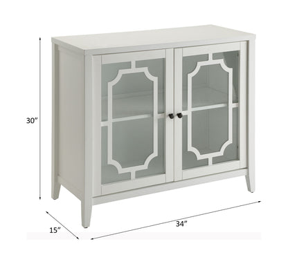 Ceara - Console Cabinet - White, alternate view 2 with wood construction