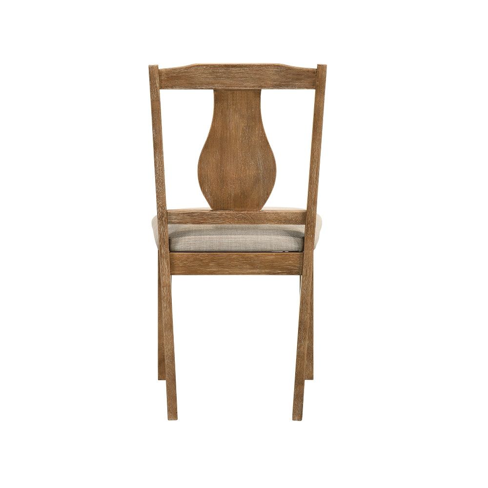 Kayee - 5 Piece Dining Set - Weathered Oak, alternate view 4 with wood construction