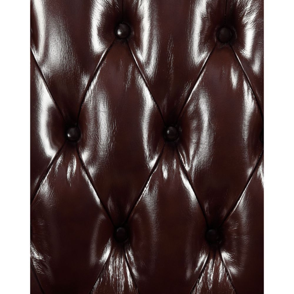 Forsythia - Chair - Espresso Top Grain Leather Match & Walnut, alternate view 5 with solid wood