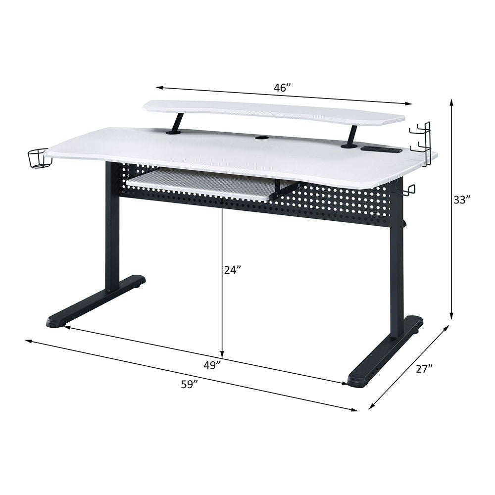 Vildre - Gaming Table w/USB Port, alternate view 8 with metal