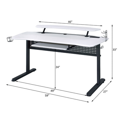 Vildre - Gaming Table w/USB Port, alternate view 8 with metal