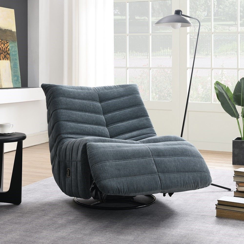Talmon - Recliner With Swivel, alternate view 5 with leather upholstery