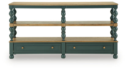 Finnworth Console Sofa Table Blue / Brown, gallery image 3