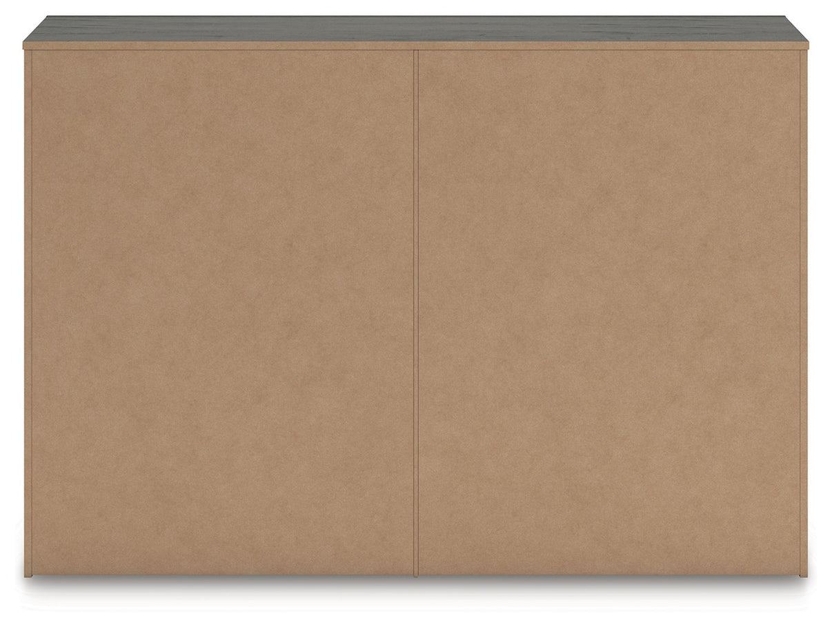 Fraluna - Six Drawer Dresser - Charcoal, alternate view 2 with linen fabric