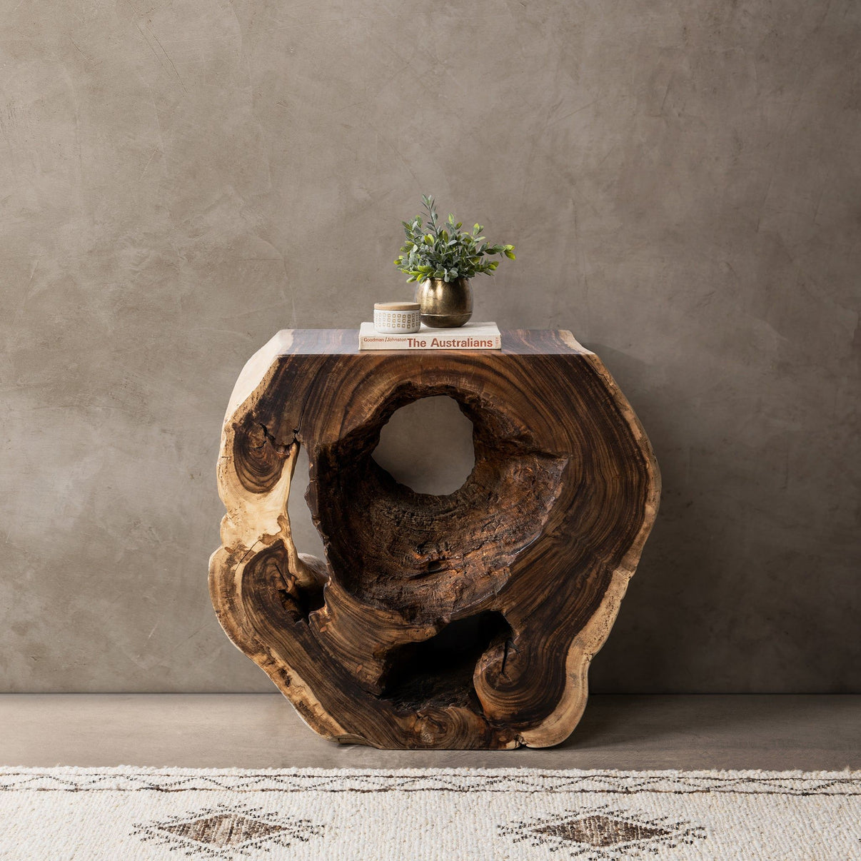 Adrynia - Console Table - Dark Brown, alternate view 4 with wood construction