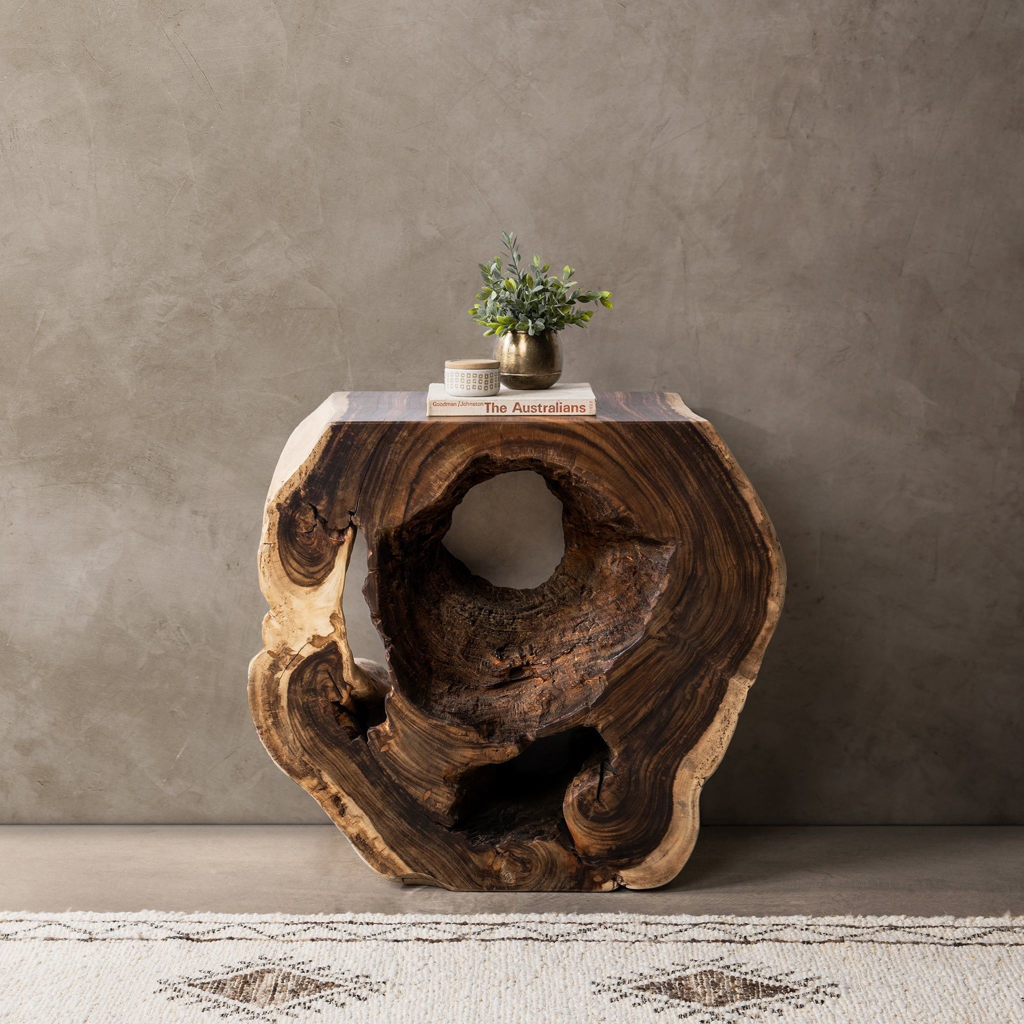 Adrynia - Console Table - Dark Brown, alternate view 4 with wood construction