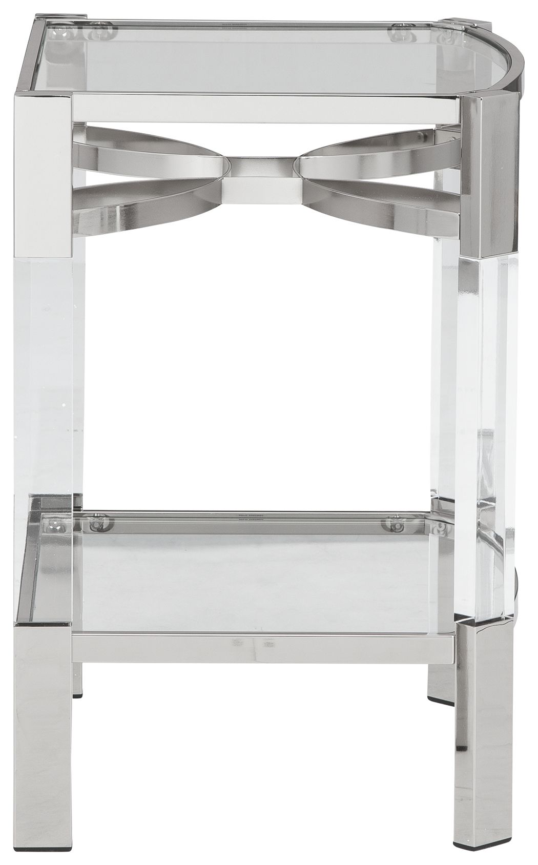 Chaseton - Accent Table - Clear / Silver Finish, alternate view 2 with glass