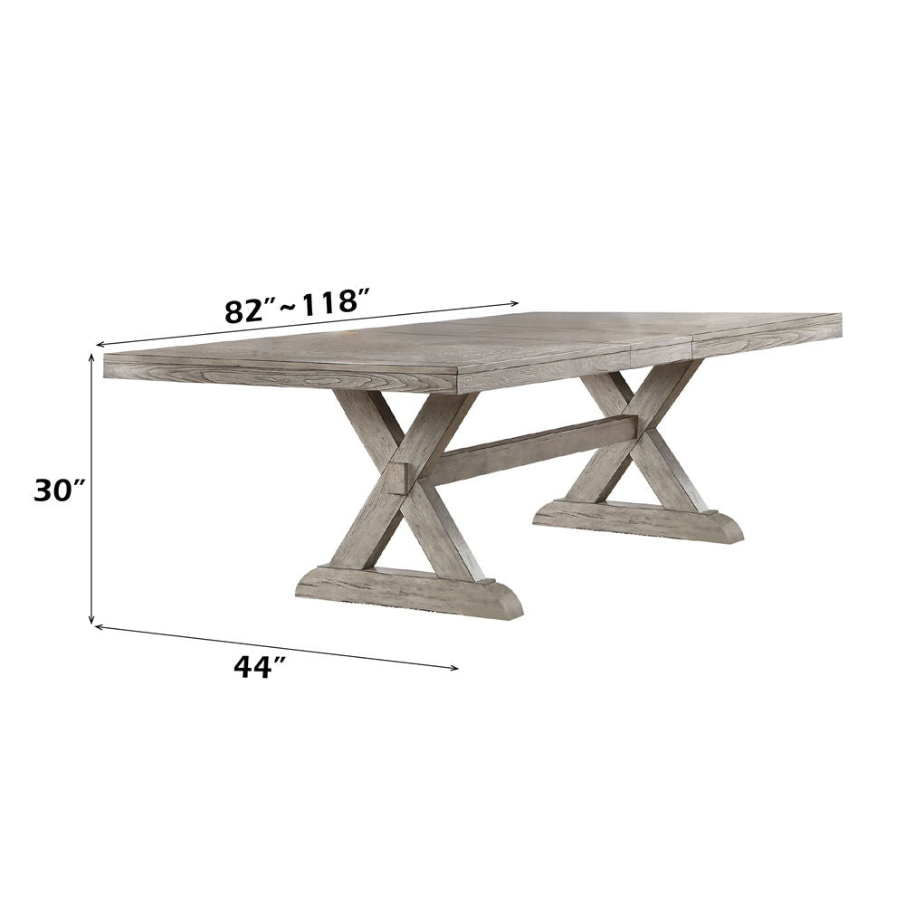 Rocky - Dining Table - Gray Oak, alternate view 5 with wood construction