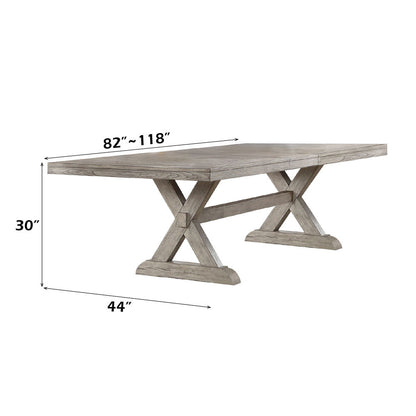 Rocky - Dining Table - Gray Oak, alternate view 5 with wood construction