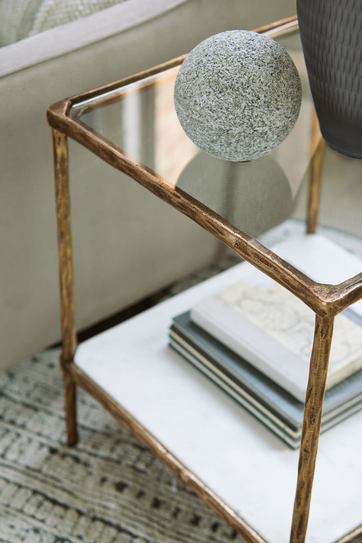 Ryandale - Accent Table, alternate view 5 with marble