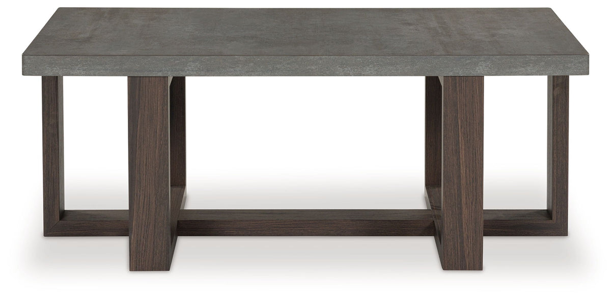 Dynnford - Occasional Table Set (Set of 3) - Gray / Brown, alternate view 6 with wood construction