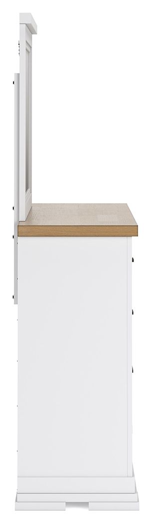 Ashbryn - Dresser And Mirror - White / Natural, alternate view 4 with wood construction