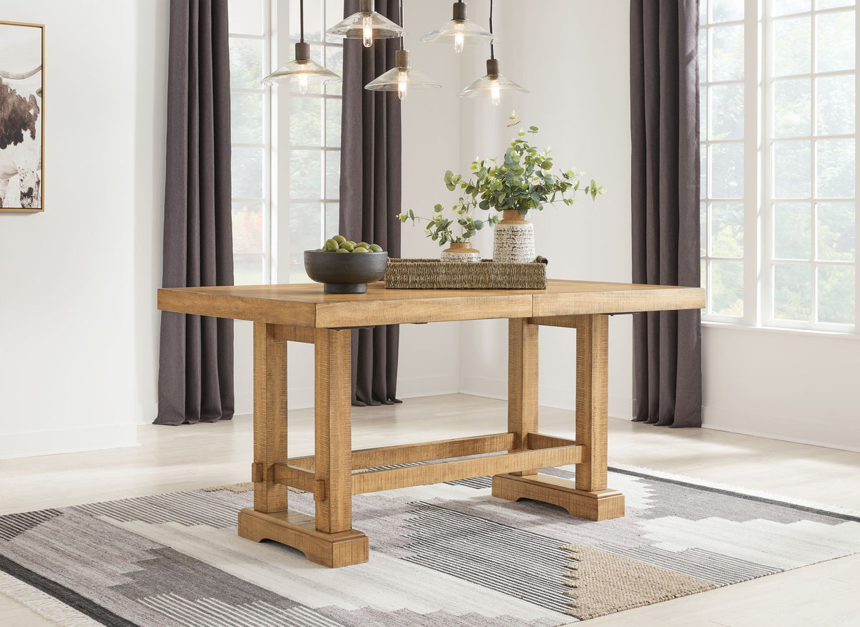 Havonplane - Rectangular Dining Room Counter Extension Table - Brown, alternate view 5 with solid wood
