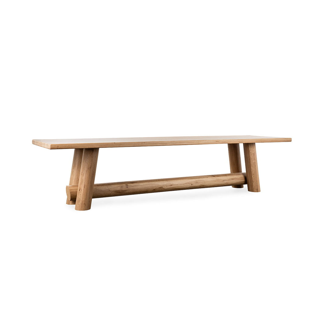 Foundation - Gathering Table - Light Oak, product view with wood construction