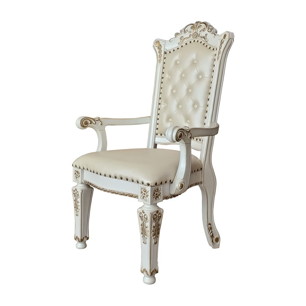 Vendome - Arm Chair, alternate view 3 with leather upholstery